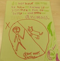 Image of Protest poster created by student at St Phillip's School